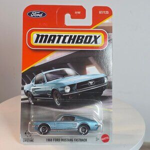 1968 Ford Mustang Fastback Matchbox Die-Cast Car 67/125 New In Package By Mattel